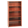 Five-Shelf Bookcase, Rich Wood Veneer (Bourbon Cherry Finish)
