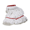 Premium Large Natural Yarn Mop Heads with Red Band (Size : Large, Quantity : 12 per Case)