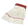 Economy Large Natural Yarn Mop Heads with Red Band (Size : Large, Quantity : 12 per Case)