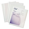 NoPunch Report Covers (White Bars, Clear Polypropylene, Covers with Binding Bars)