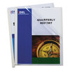 NoPunch Report Covers (White Bars, Clear Vinyl, Covers with Binding Bars)