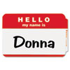 C-Line� Pressure Sensitive Hello Name Badges (Global Product Type : Labels-Name Badge, Label Size - text : 3 1/2 x 2 1/4, Label Color(s) : White)