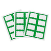 Self-Adhesive Ink Jet and Laser Printer Name Badges (Green Border)