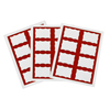 Self-Adhesive Ink Jet and Laser Printer Name Badges (Red Border)