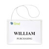 Hanging Style & Bolo Executive Style Badge Holder Kits with Laser and Ink Jet Compatible Inserts (50 Holders per Box, 4 x 3, Hanging Style with Elastic Cord)