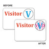 Time�s Up!� Self-Expiring Time Sensitive One-Day Spot Visitor Badge (3 x 2)