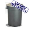 Continental Huskee&trade; 10 Gallon Waste Receptacles CON 1001GY-CS