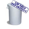 Continental Huskee&trade; 10 Gallon Waste Receptacles CON 1001WH-CS