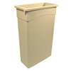 Wall Hugger� Receptacles (Capacity : 23 Gallon Capacity, Quantity : 4 per Case, Color : Beige)