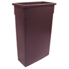 Wall Hugger� Receptacles (Capacity : 23 Gallon Capacity, Quantity : 4 per Case, Color : Brown)