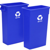 Recycling: Continental - Wall Hugger™ Recycling Containers with Handles