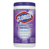 Clorox� Disinfecting Wipes (Towel/WipeType : Wet Wipes, Application : Electronic Equipment, Keyboards, Office Equipment, Telephones, Applicable Material : Chrome, Glass, Metal, Plastic, Stainless Steel, Tile, Wood)