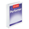 ClearVue� XtraValue� D-Ring Vinyl Presentation Binders (1 Capacity, White)