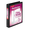 ClearVue� XtraValue� D-Ring Vinyl Presentation Binders (1 Capacity, Black)