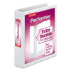 ClearVue� XtraValue� D-Ring Vinyl Presentation Binders (1-1/2 Capacity, White)