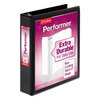 ClearVue� XtraValue� D-Ring Vinyl Presentation Binders (1-1/2 Capacity, Black)