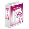 ClearVue� XtraValue� D-Ring Vinyl Presentation Binders (2 Capacity, White)