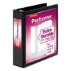 ClearVue� XtraValue� D-Ring Vinyl Presentation Binders (2 Capacity, Black)