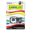 Label Tape (18mm, Black on White, Iron-On)