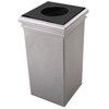 30-Gallon StoneTec Waste Container (Capacity : 30-Gallon Capacity, Size : 33 H x 19 Square, Color: Ashtone)