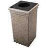 30-Gallon StoneTec Waste Container (Capacity : 30-Gallon Capacity, Size : 33 H x 19 Square, Color: Riverstone)