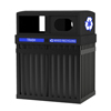 ArchTec Parkview Series - Double Slotted 50 Gallon Container (Color : Black, Size : 39-1/2 H x 29-3/4 W x 21-3/4 D, Capacity : 50 Gallon Capacity)