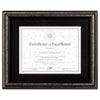 Wood Document Frame, Brushed Charcoal Color