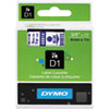 Label Maker Accessories (3/8 Wide, Blue on White, D1 Tape)