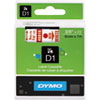 Label Maker Accessories (3/8 Wide, Red on White, D1 Tape)