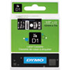Label Maker Accessories (1/2 Wide, White on Black, D1 Tape)