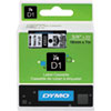 Label Maker Accessories (3/4 Wide, Black on Clear, D1 Tape)