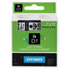 Label Maker Accessories (1 Wide, Black on Clear, D1 Tape)