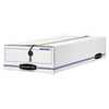 LIBERTY� Basic Strength Storage Boxes (White/Blue, 8-1/4 x 4-1/4 x 23-1/4, Check/Microfilm Size)