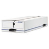 LIBERTY� Basic Strength Storage Boxes (White/Blue, 9 x 4 x 23, Check/Microfilm Size)