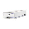 LIBERTY� Basic Strength Storage Boxes (White/Blue, 10-3/4 x 4-5/8 x 23-1/4, Check/Microfilm Size)