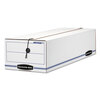 LIBERTY� Basic Strength Storage Boxes (White/Blue, 9-1/2 x 6 x 23-1/4, Record Form Size)
