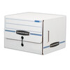 SIDE-TAB� Recycled End Tab Files with String and Button Closure (White/Blue, 15-1/4 x 10-3/4 x 13-1/2, Letter Size)