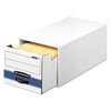 SUPER STOR/DRAWER� STEEL PLUS� Recycled Storage Drawers Stacking System (White/Blue, 9-1/4 x 5-5/8 x 23-1/2, 5 x 8 Size)
