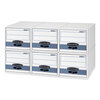 SUPER STOR/DRAWER� STEEL PLUS� Recycled Storage Drawers Stacking System (White/Blue, 12-1/2 x 10-3/8 x 23-1/4, Letter Size)