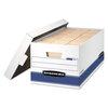 FastFold� Recycled STOR/FILE� Storage Files with Lift-Off Lid (White/Blue, 12 x 10 x 24, Letter Size)