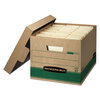 Recycled FastFold� STOR/FILE� Storage Files with Locking Lid (Kraft/Blue, 12 x 10 x 15, Letter/Legal Size)