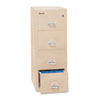 Four-Drawer Insulated Vertical Files, UL Class 350/1-Hour (Parchment, 25 Deep, Legal Size)