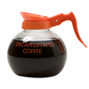 Glass Decanter, Orange Handle (Quantity : 3 per Case, Material : Crystalline Glass, Color : Orange Handle)