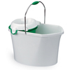 3 in 1 Utility Buckets (Capacity : 5 Gallon Capacity, Quantity : 2 per Case, Color : White with Green)