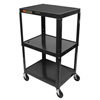 Duraweld Adjustable Height Table (Color: Black, 24 W x 18 D x 24-42 H, Height Adjusts from 24 to 42 )