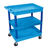 Luxor Three-Shelf Tub Cart LUX BUTC121