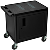 Luxor Endura Video Equipment Table with Cabinet LUXLE26C-B