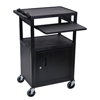 LP Series Presentation Cart (Color : Black, Size : 24 W x 18 D x 42 H, Origin : Made In U.S.A.)