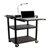 LP Series Presentation Cart (Color : Black, Size : 24 W x 18 D x 42 H, Origin : Made In U.S.A.)