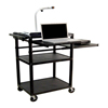 LP Series Presentation Cart (Color : Black, Size : 24 W x 18 D x 42 H, Origin : Made In U.S.A.)